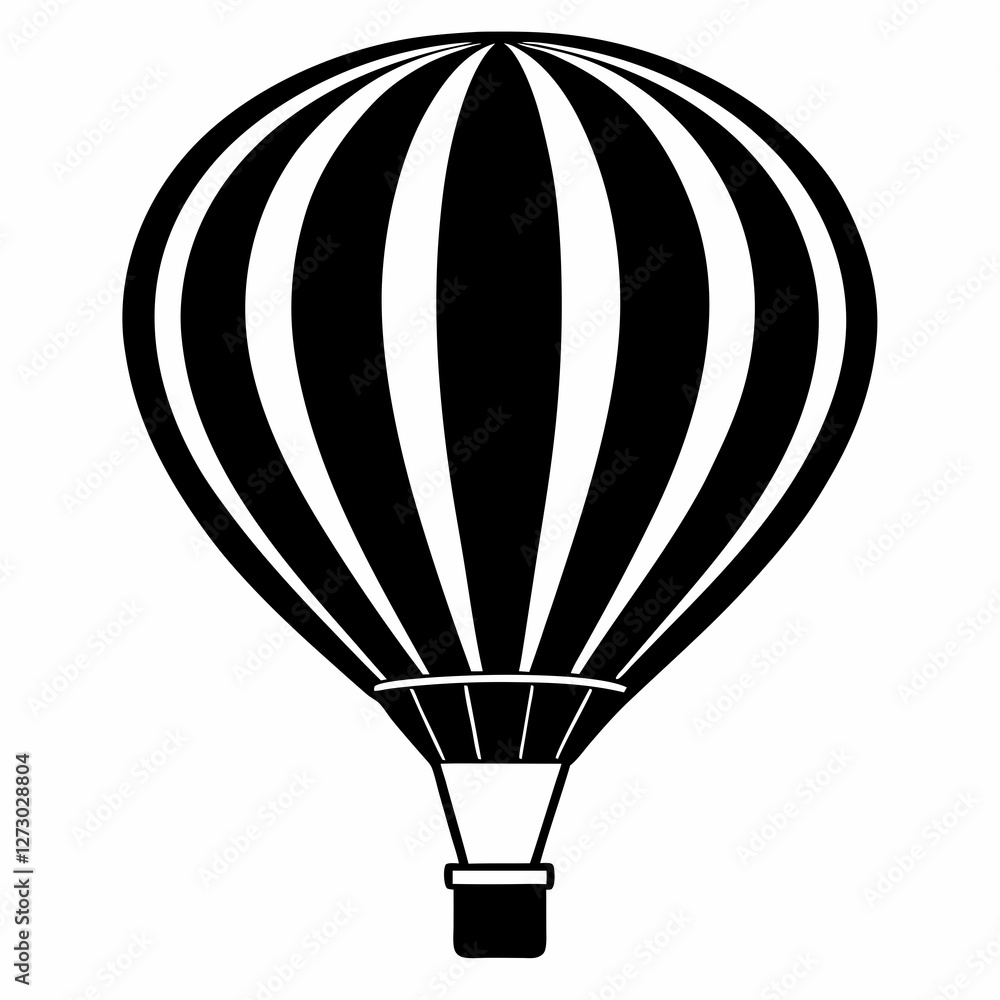 Naklejka premium Vector Silhouette Air Balloon