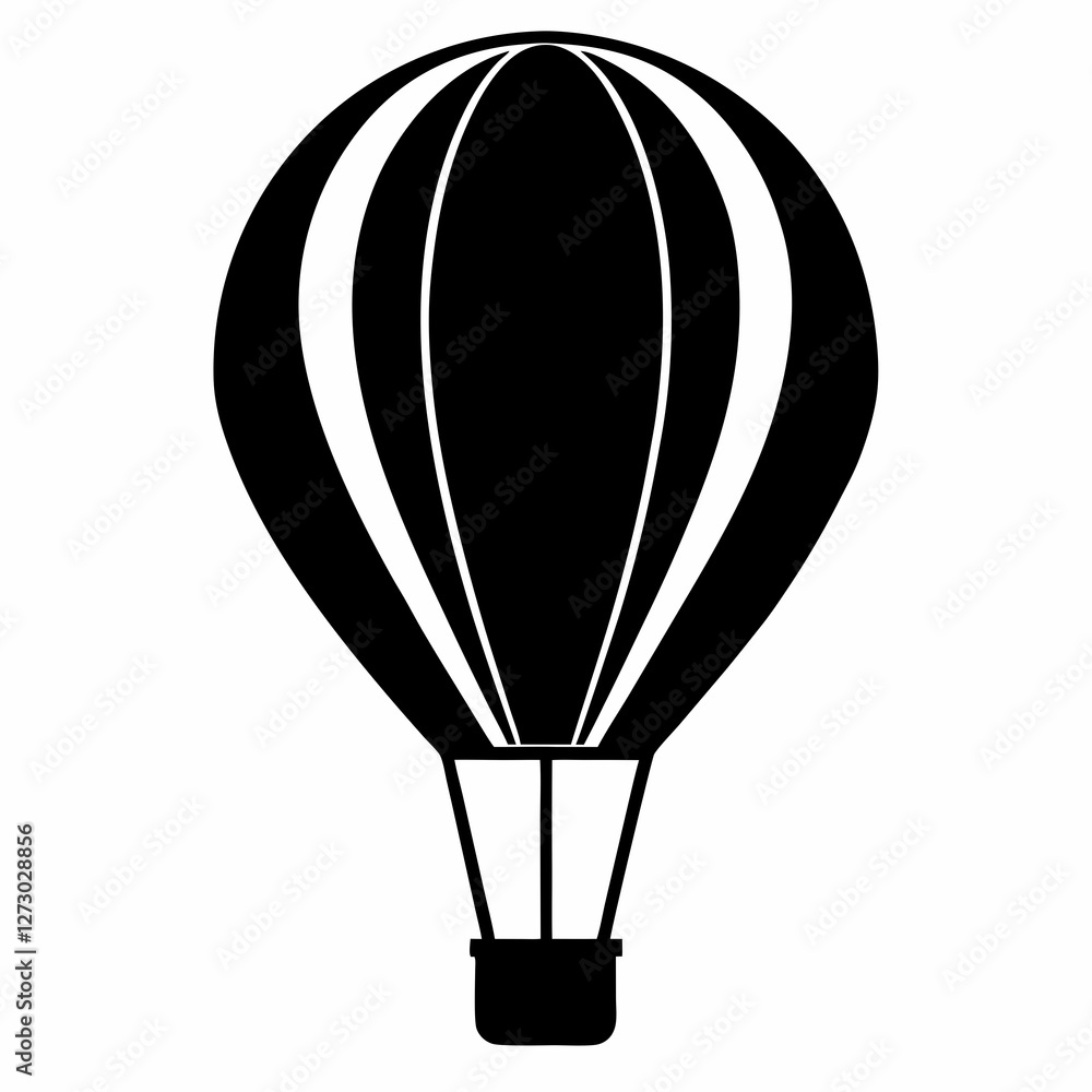 Obraz premium Vector Silhouette Air Balloon