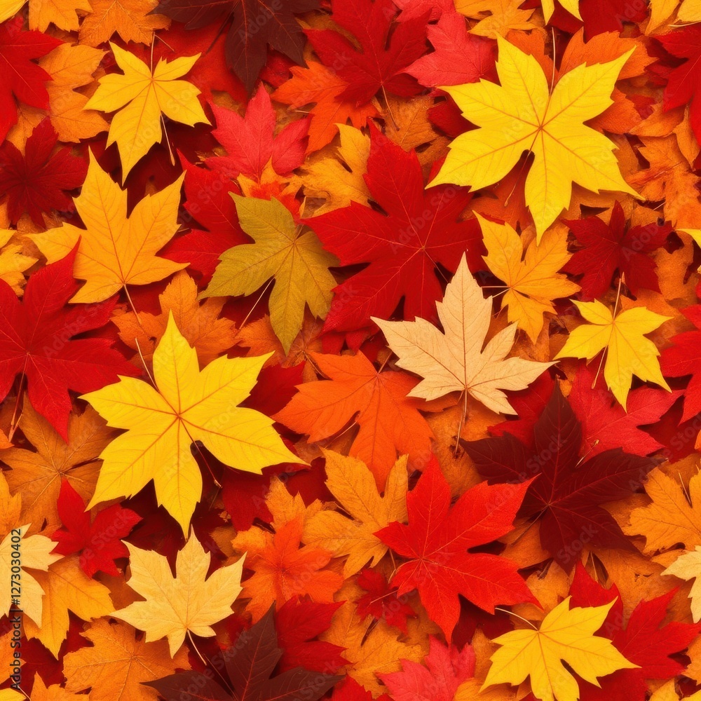 A vibrant background of crisp autumn leaves in rich shades of red, orange, and yellow A vibrant background of crisp autumn leaves in rich shades of red, orange, and yellow