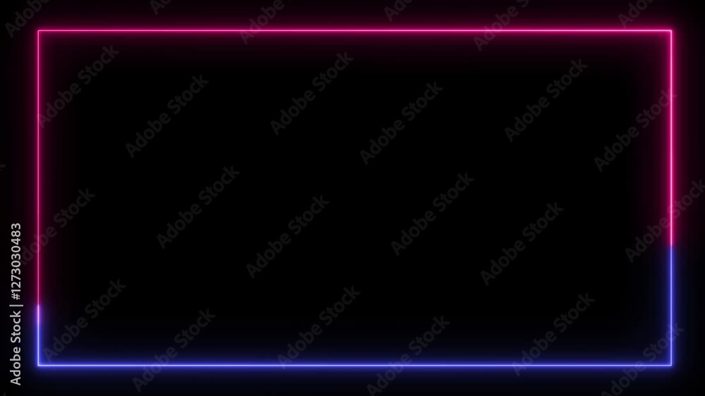 Neon Border Light Animated Border. 4K Resolution Neon Border Light Animated Border. 4K Resolution
