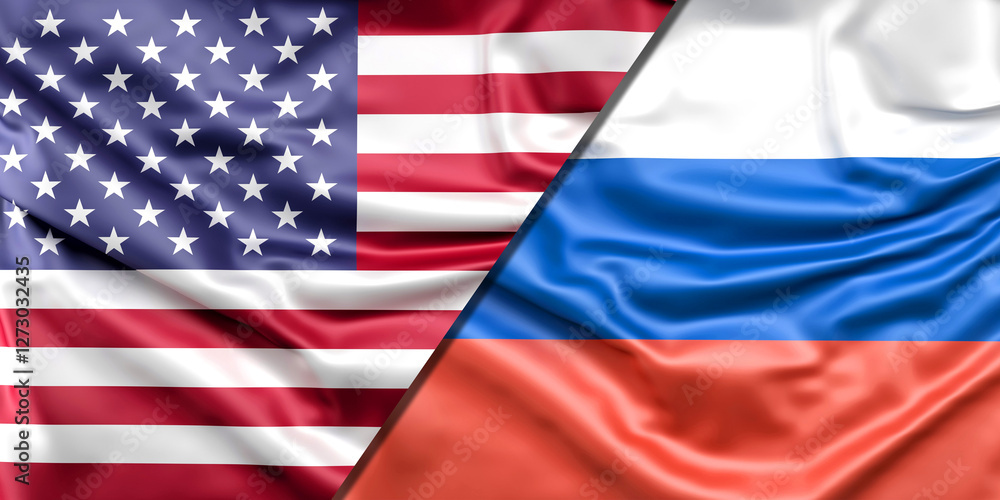 Russia and America flags. Waving flag of Russia and USA. war. conflict. relation. Proxy
Russia and America flags. Waving flag of Russia and USA. war. conflict. relation. Proxy