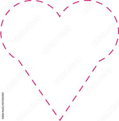 Math Geometric Dashed Line Shapes