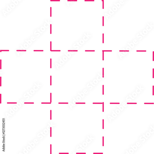 Math Geometric Dashed Line Shapes