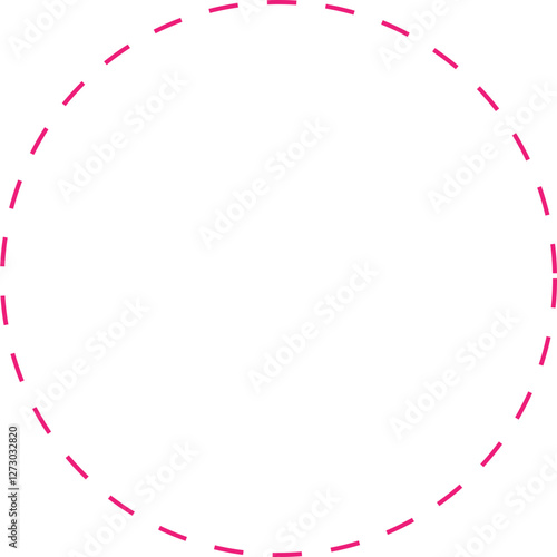 Math Geometric Dashed Line Shapes