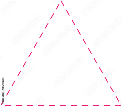 Math Geometric Dashed Line Shapes