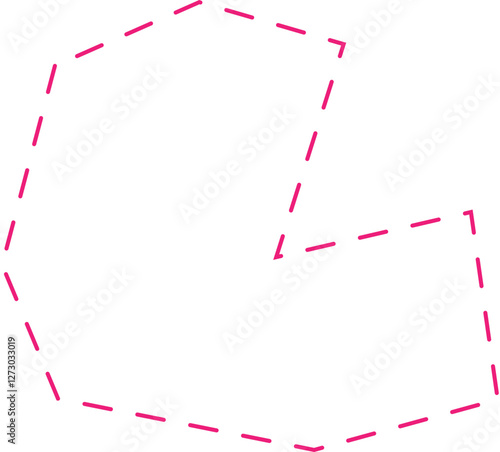 Math Geometric Dashed Line Shapes