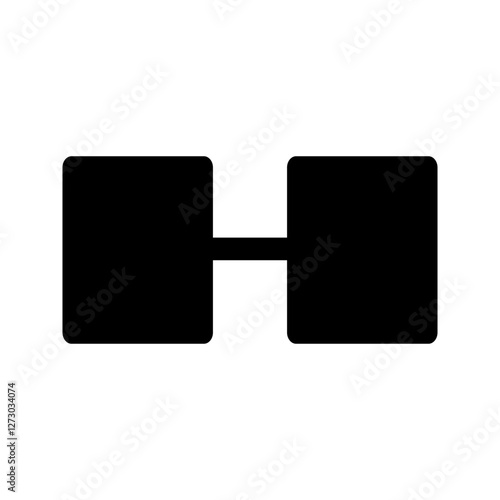 Solid square glasses icon representing modern, bold, and professional eyewear style.