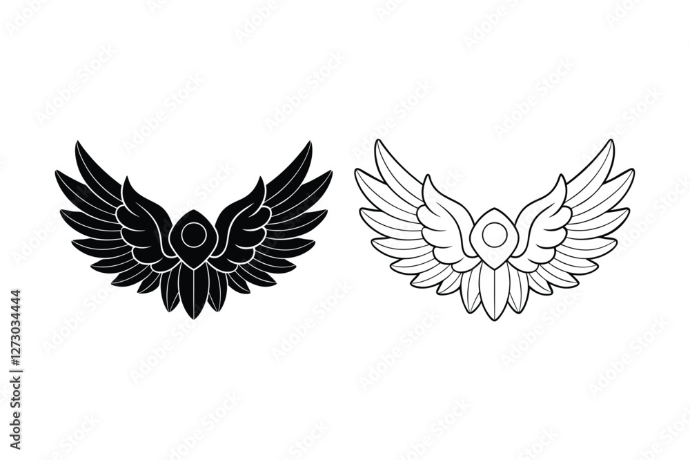 Obraz premium Eagle wings vector