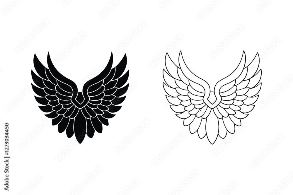 Obraz premium Eagle wings vector