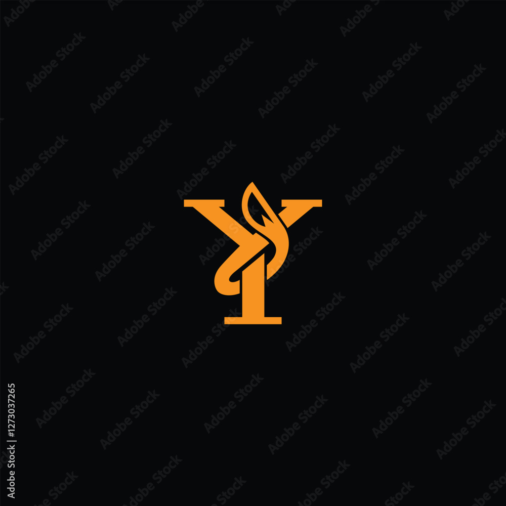 Y fox tail logo. vector illustration of letter Y and fox tail for icon,symbol or logo Y fox tail logo. vector illustration of letter Y and fox tail for icon,symbol or logo