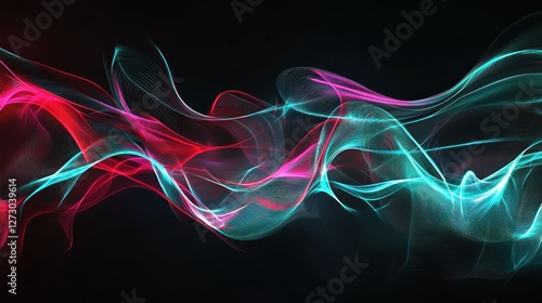 Abstract Colorful Waves: A Symphony of Light and Movement