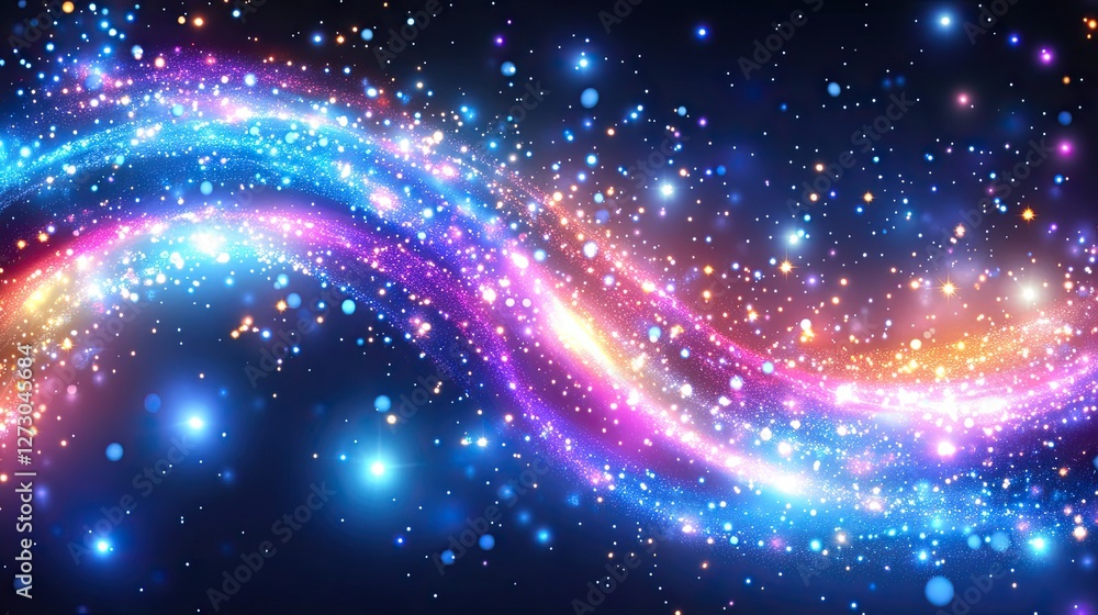 Obraz premium Abstract glowing cosmic waves background