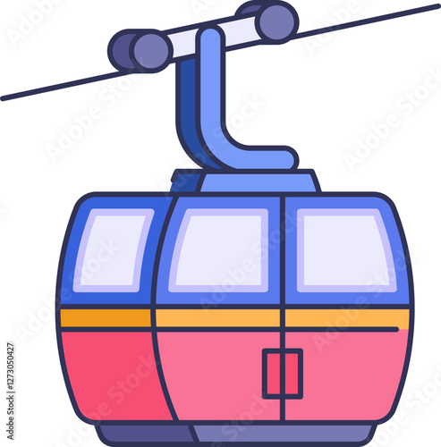 Cable Car Icon Illustrations