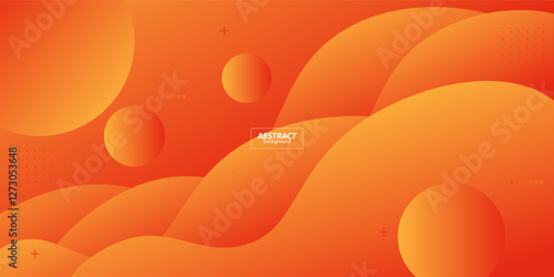 Orange dynamic abstract vector background with simple wave design. Creative gradient background. Smart 3D cover design for business design. Vector Eps10