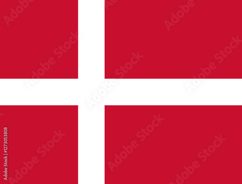 Denmark. National Flag of Denmark. Vector
