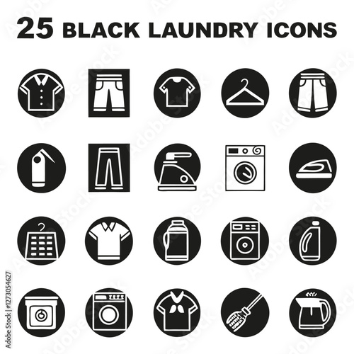 Washing Machine and Clothes Icons