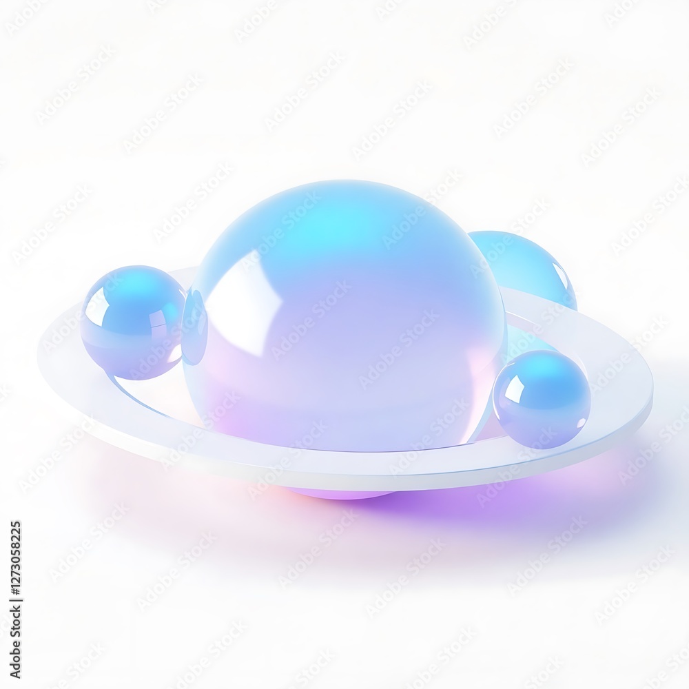 Naklejka premium Render of molecule 