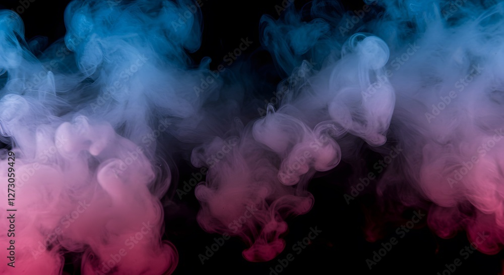 Colorful Smoke Abstract Background—Vibrant Ink in Water Effect on Black Colorful Smoke Abstract Background—Vibrant Ink in Water Effect on Black