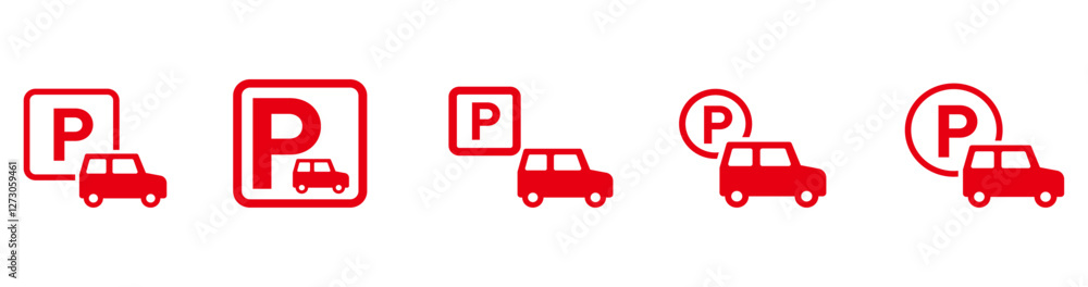 駐車場・パーキングの標識アイコンマーク5