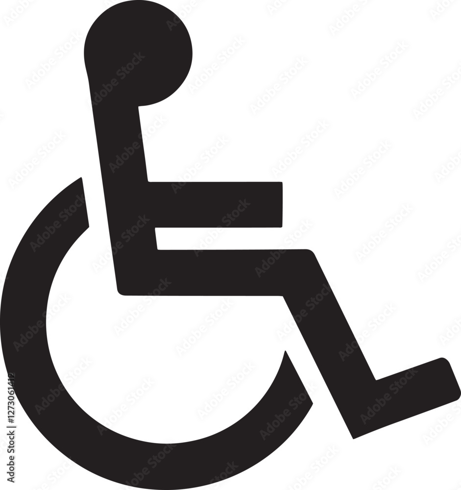 handicapped access sign or symbol flat icon handicapped access sign or symbol flat icon