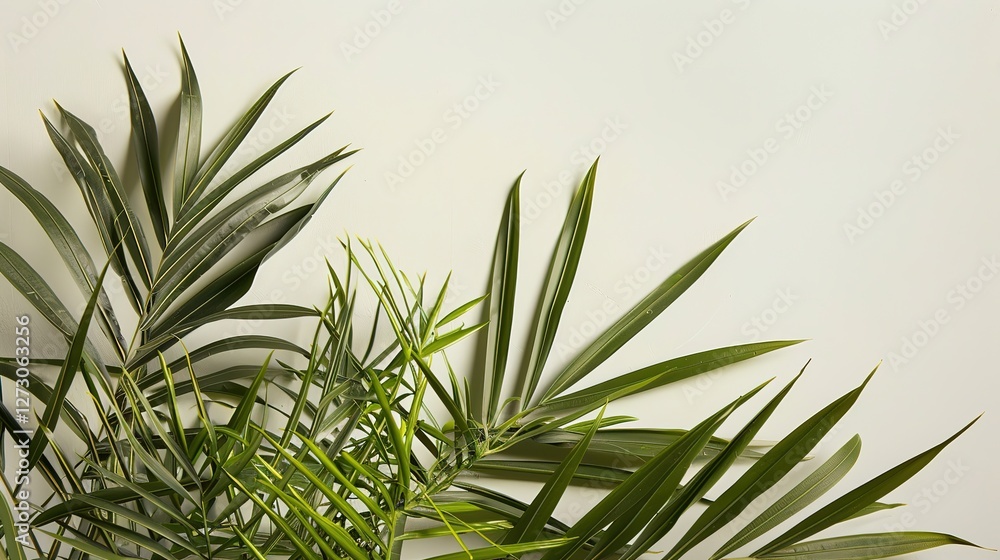 Fototapeta premium The Plant Background of Palm Sunday: An Exploration of the Culture and Symbols of Natural Imprints in the Religious Festival