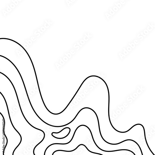 Topographic Line Corner