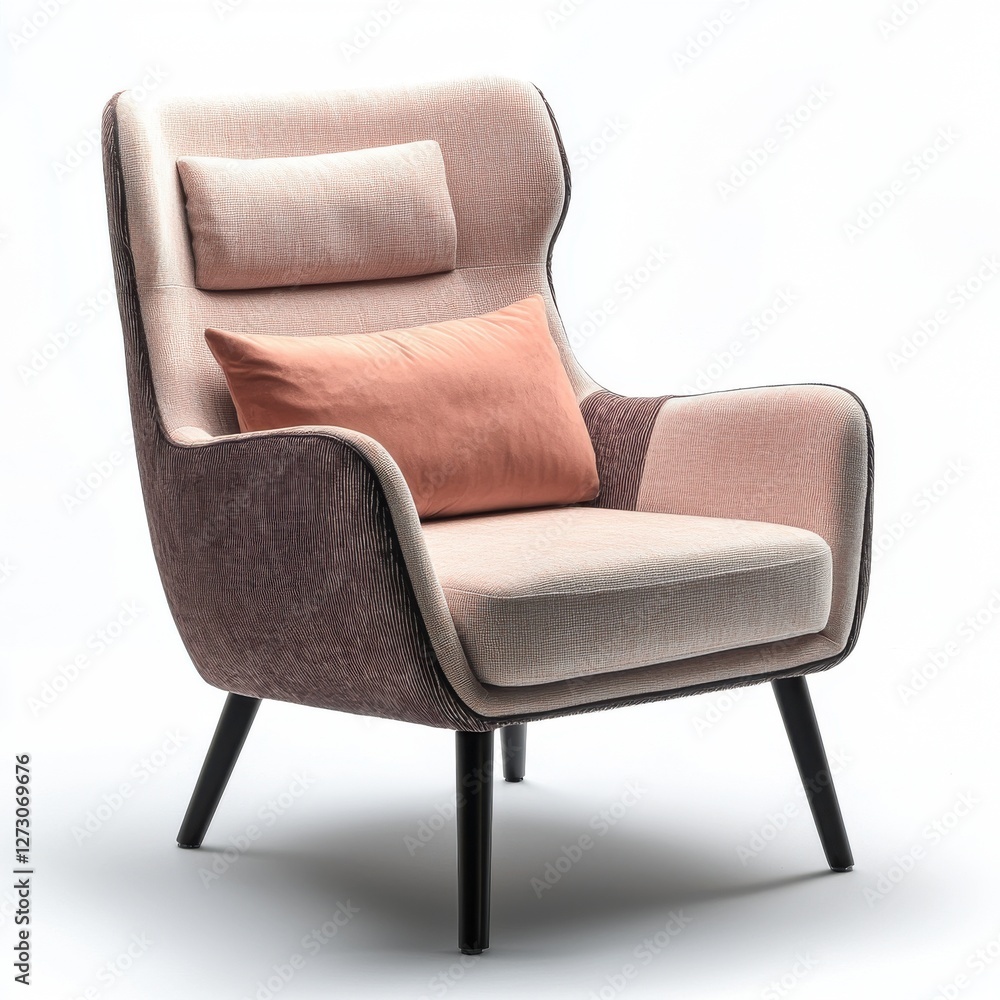 An elegant and comfortable armchair with a modern design, featuring soft textures and warm colors, ideal for a cozy reading nook or living space. An elegant and comfortable armchair with a modern design, featuring soft textures and warm colors, ideal for a cozy reading nook or living space.