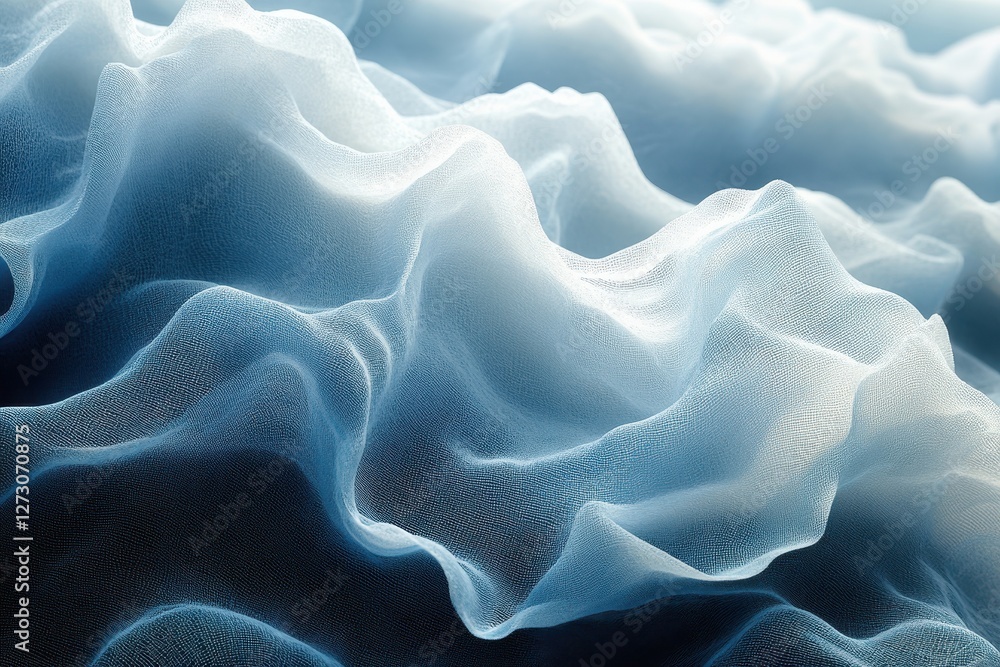 Obraz premium Stacked, translucent layers resembling floating organic forms with porous, delicate, and foamy textures