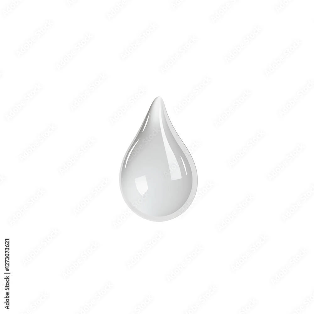 glossy white droplet with smooth surface, resembling liquid. This captures essence of purity and simplicity, ideal for various design projects glossy white droplet with smooth surface, resembling liquid. This captures essence of purity and simplicity, ideal for various design projects