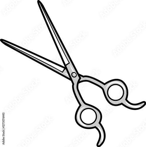Scissor cut element vector cartoon illustration