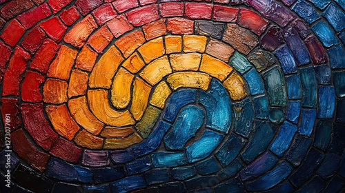 unity in diversity multicolored fingerprint mosaic symbolizing inclusivity and anti racism photo