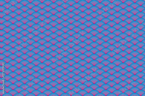 Seamless Floral Pattern with blue and Orange Roses