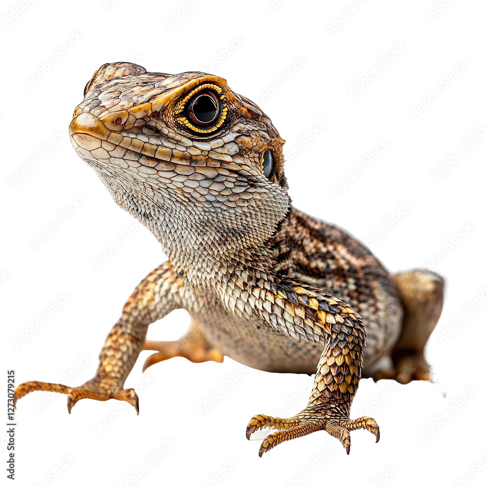 Angled view full body shot of an extremely perfect looking single Sand Lizard isolated on a white transparent background Angled view full body shot of an extremely perfect looking single Sand Lizard isolated on a white transparent background