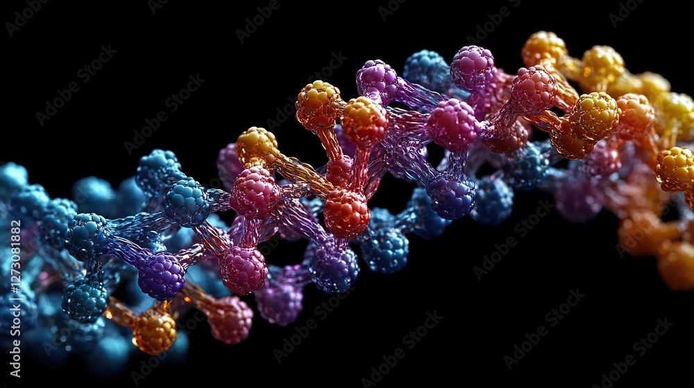 vibrant dna double helix structure with intertwining nucleotides and molecular bonds illustrating genetic science and biotechnology concepts vibrant dna double helix structure with intertwining nucleotides and molecular bonds illustrating genetic science and biotechnology concepts