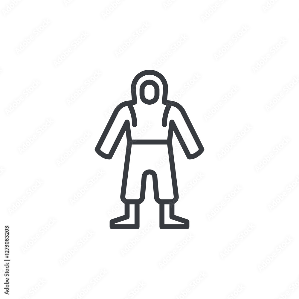 Fototapeta premium Biohazard Suit line icon