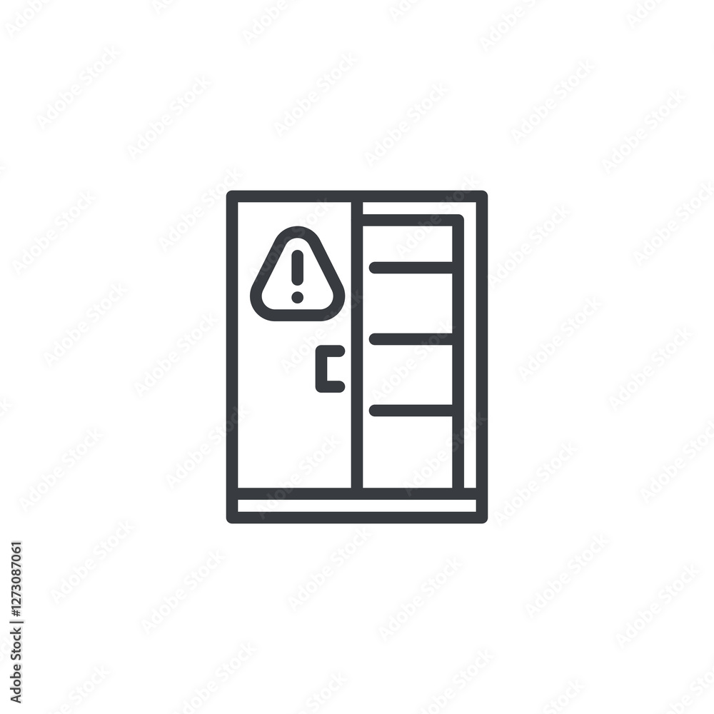 PPE Storage Area line icon PPE Storage Area line icon