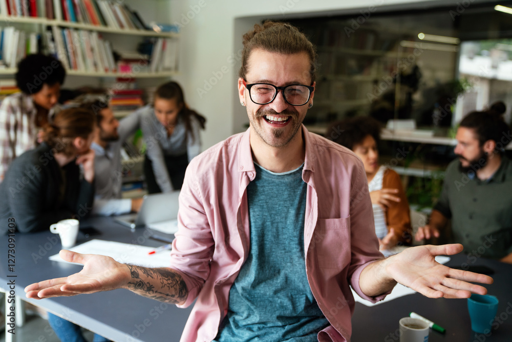 Leadership, tablet and hipster startup programmer CEO or manager in the office. Technology planning. Leadership, tablet and hipster startup programmer CEO or manager in the office. Technology planning.