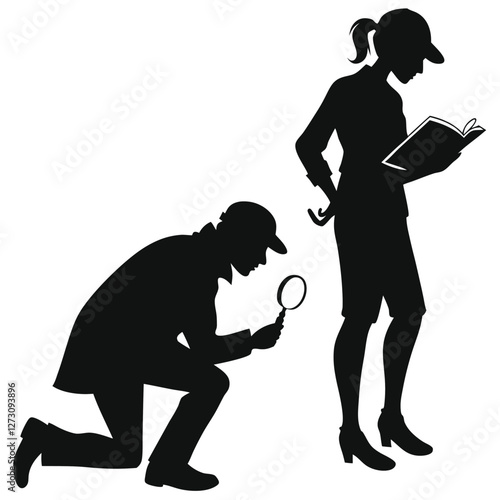 Detective man and woman