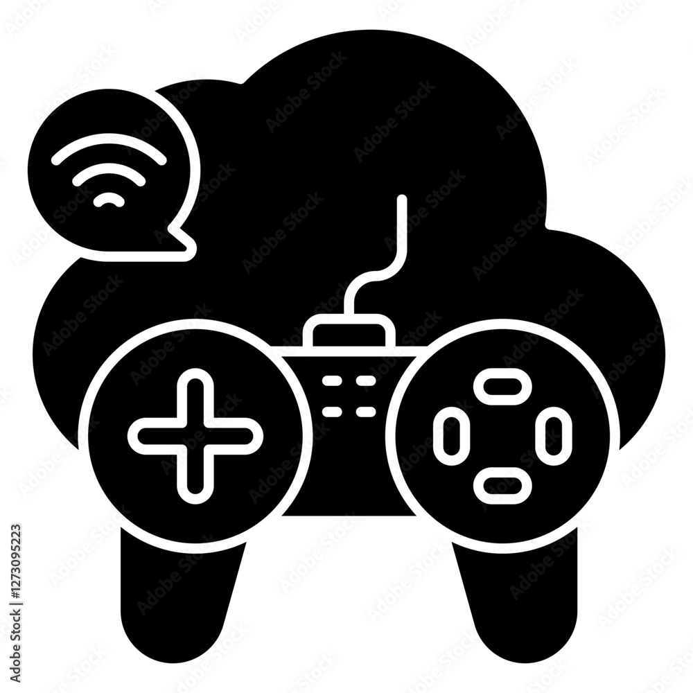 Modern design icon of smart gaming Modern design icon of smart gaming