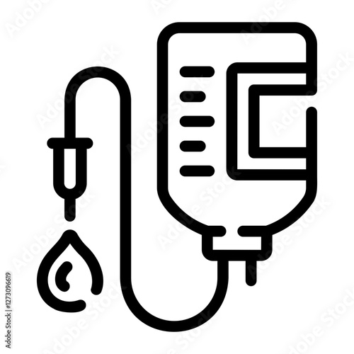 blood transfusion Line Icon