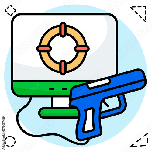 Premium download icon of shooting game
