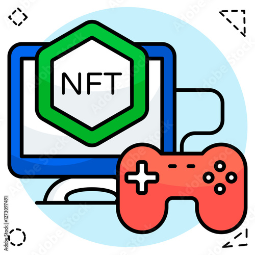 Premium download icon of nft game