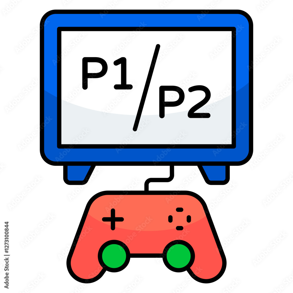 Trendy design icon of p1/P2 game Trendy design icon of p1/P2 game