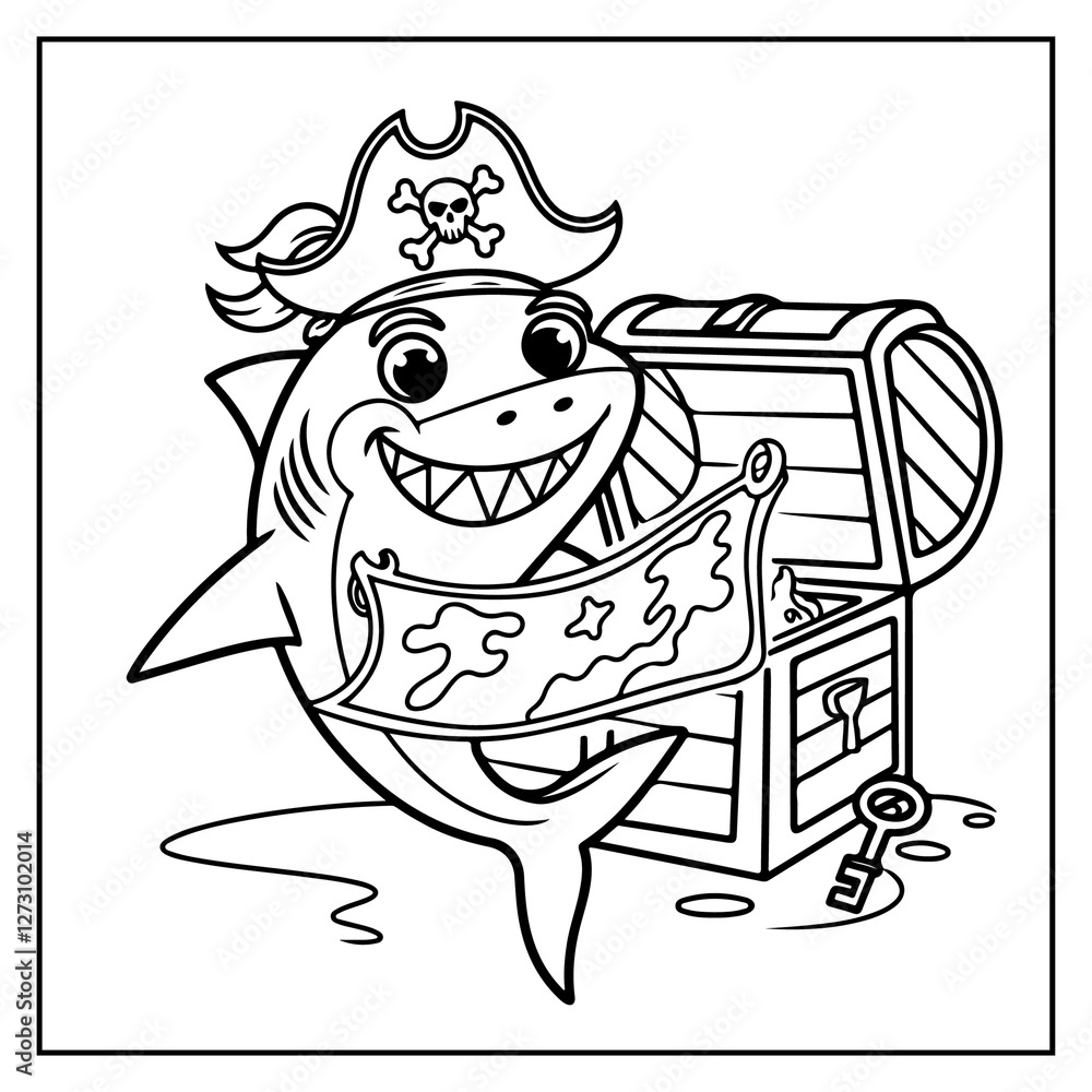 Fototapeta premium Ocean Of Fun Bold and Easy Coloring Book For Kids and Adults