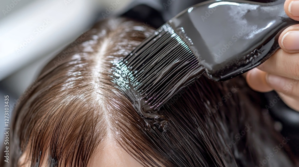 Fototapeta premium Hair Scalp Analysis For Dandruff, 