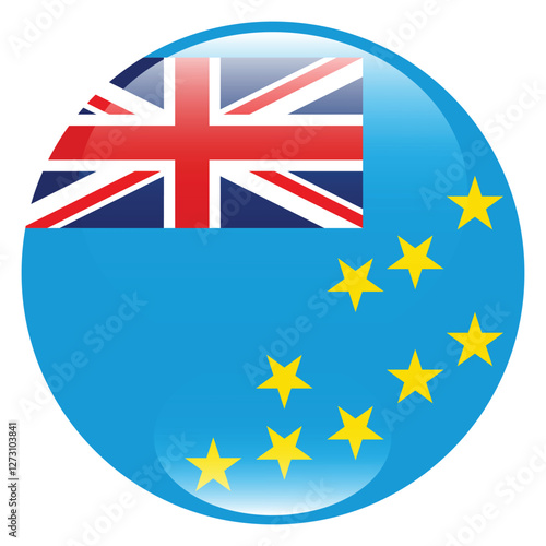 Free Download Tuvalu circle flag logo icon digital vector illustration - GFXLoad