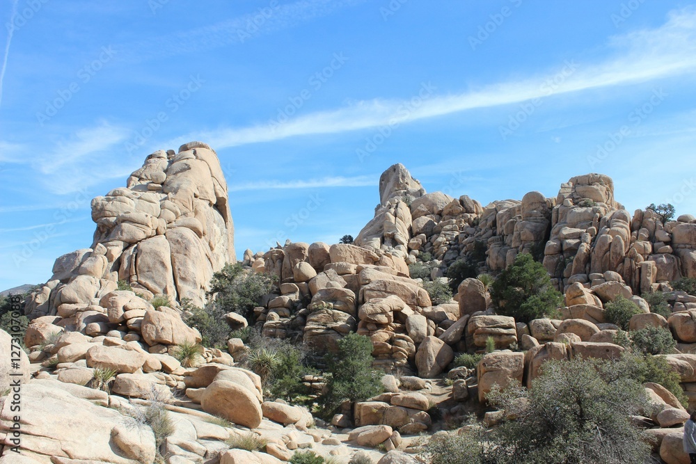 Rock formations in Joshua Tree National Park Rock formations in Joshua Tree National Park