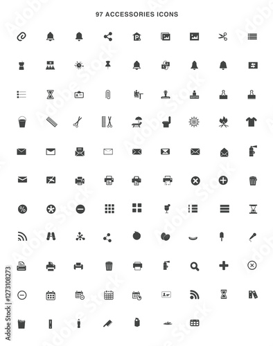 accessories icons symbol vector design