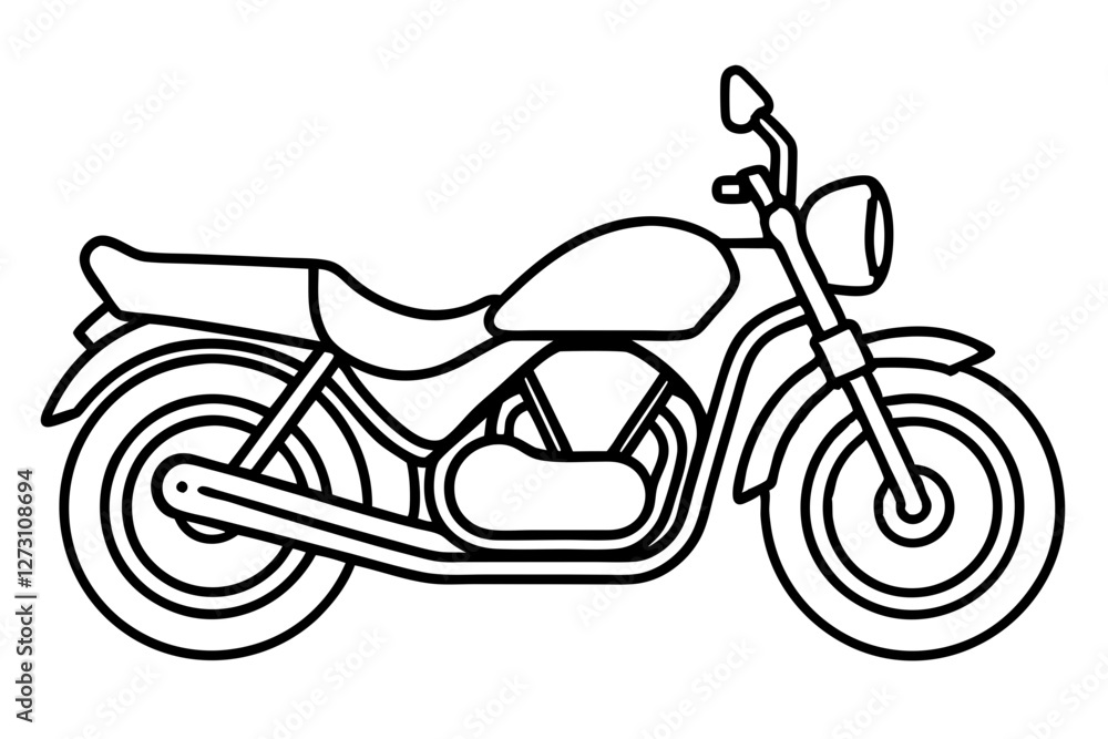 Fototapeta premium Two-Wheel Line Illustrations