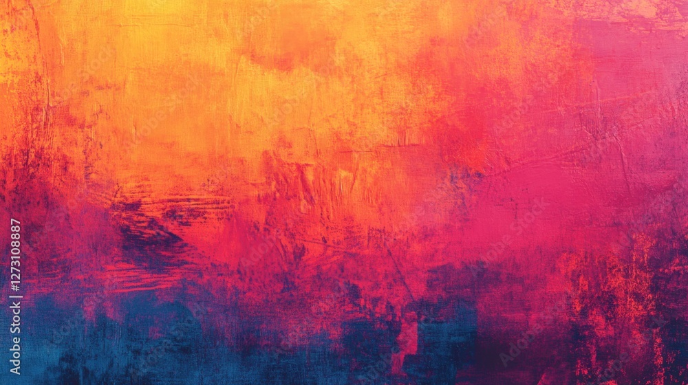 Fototapeta premium Vibrant Hues Blended to Create a Unique Canvas Abstract Art Piece